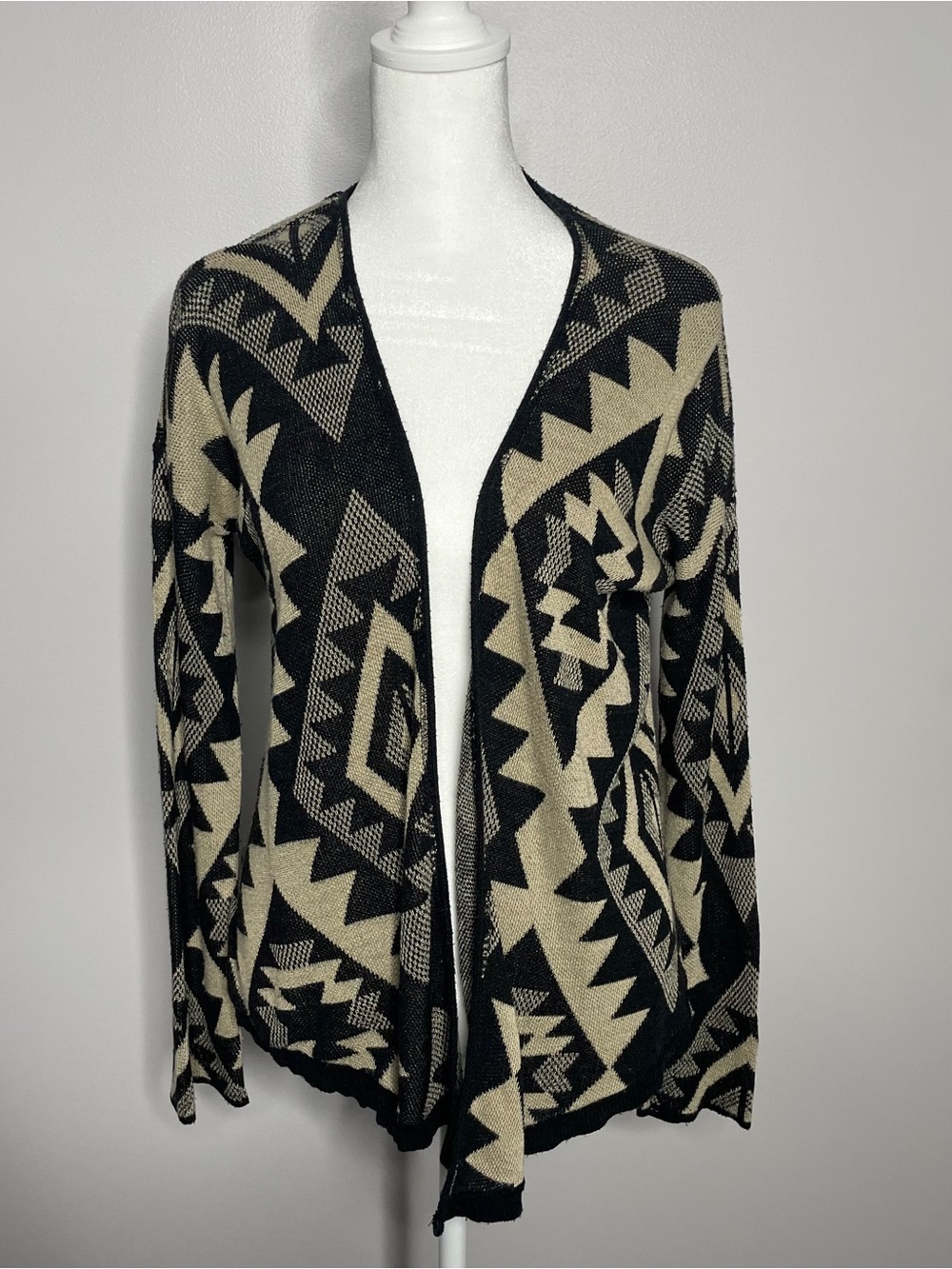 Say What? Geometric Cardigan Sweater Medium
